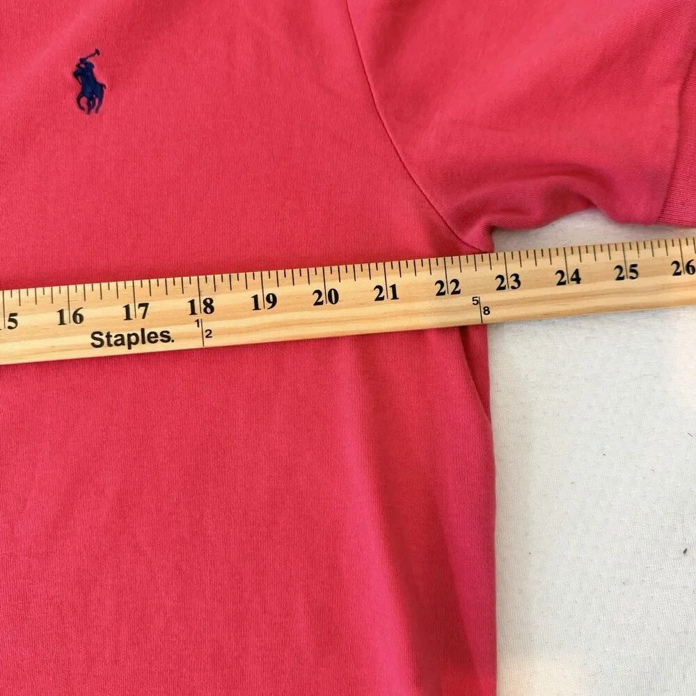 Ralph Lauren Polo Shirt Mens Size L Red Pony Classic Fit Short Sleeve Cotton